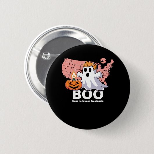 Trumpkin Funny Halloween Boo - Pumpkin Trumpkin Button (Vorne & Hinten)