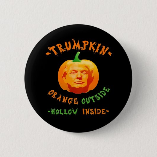 Trumpkin Funny Halloween Classic Button (Vorderseite)
