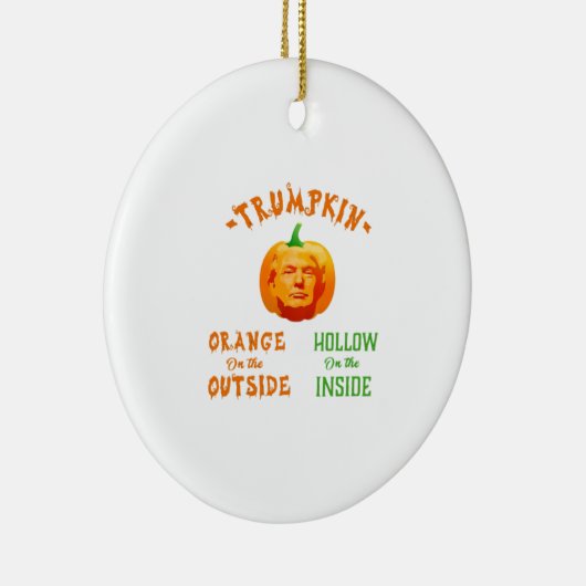 Trumpkin Funny Halloween Classic Keramik Ornament (Rechts)
