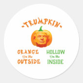 Trumpkin Funny Halloween Classic Runder Aufkleber (Vorderseite)