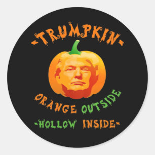Trumpkin Funny Halloween Classic Runder Aufkleber