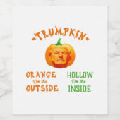 Trumpkin Funny Halloween Classic Weinetikett (Einzelnes Label)