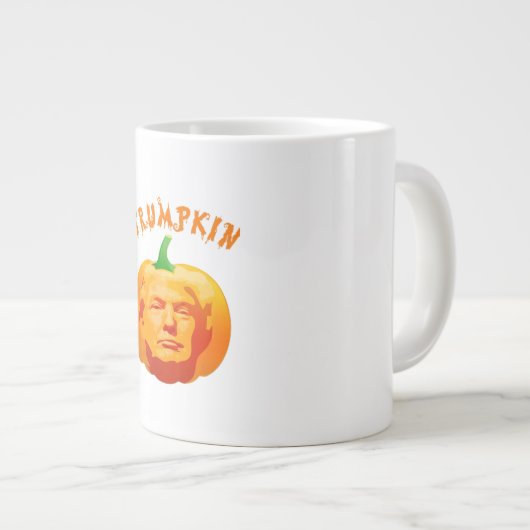Trumpkin Funny Halloween Costume - Retro MAGA Styl Jumbo-Tasse (Vorderseite Rechts)