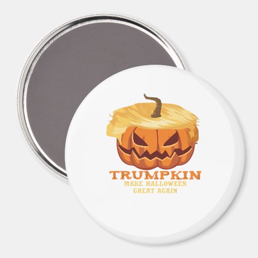 Trumpkin Funny Halloween Pumpkin - Klassisches Kos Magnet (Vorderseite/Rückseite)
