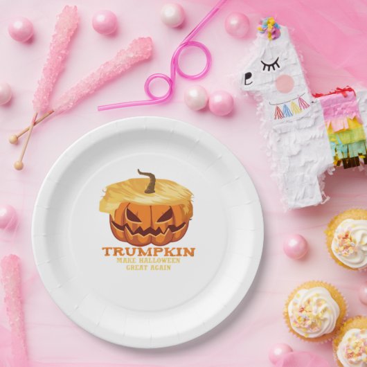 Trumpkin Funny Halloween Pumpkin - Klassisches Kos Pappteller (Party)