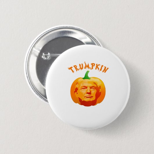 Trumpkin Funny Halloween - Spooky Parody Edition Button (Vorne & Hinten)