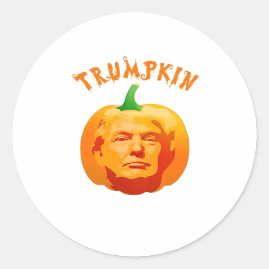 Trumpkin Funny Halloween - Spooky Parody Edition Runder Aufkleber (Vorderseite)