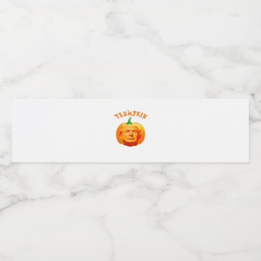 Trumpkin Funny Halloween - Spooky Parody Edition Wasserflaschenetikett (Einzelnes Label)