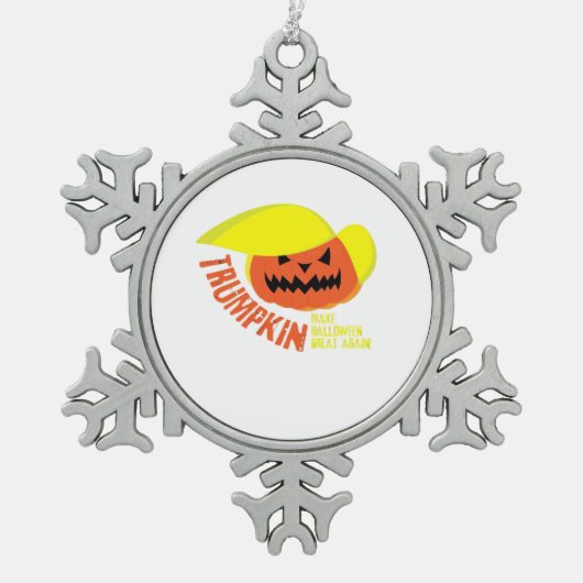 Trumpkin - Funny Mash Schneeflocken Zinn-Ornament (Vorderseite)