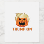 Trumpkin - Funny Parody Slogan Weinetikett (Einzelnes Label)