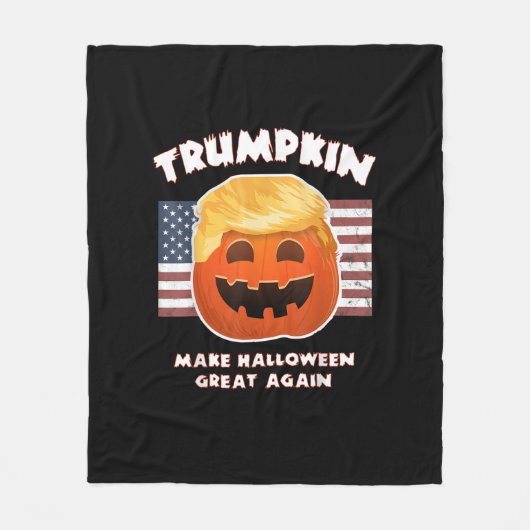 Trumpkin Funny Pumpkin Pie Pun Usa Liberals Hallow Fleecedecke (Vorderseite)