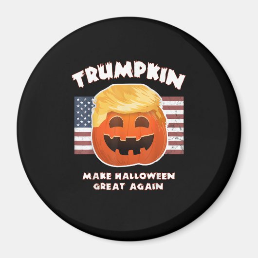 Trumpkin Funny Pumpkin Pie Pun Usa Liberals Hallow Magnet (Vorne)