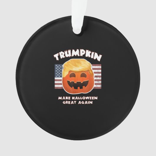 Trumpkin Funny Pumpkin Pie Pun Usa Liberals Hallow Ornament (Vorderseite)