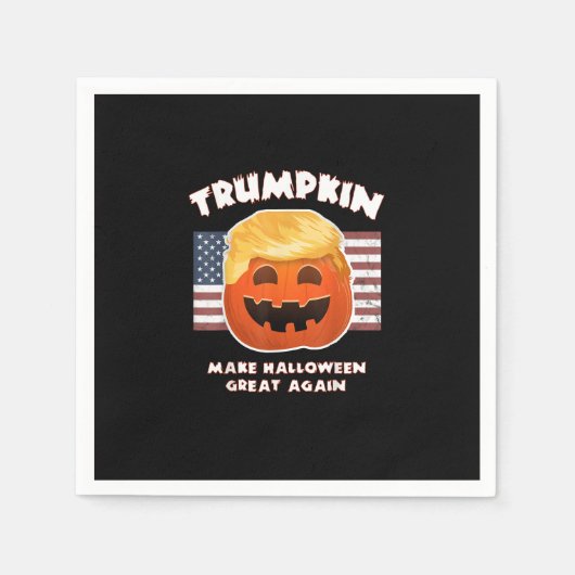 Trumpkin Funny Pumpkin Pie Pun Usa Liberals Hallow Serviette (Vorderseite)