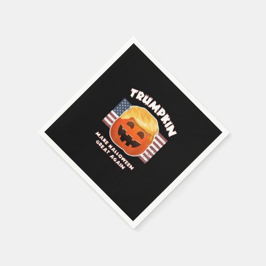 Trumpkin Funny Pumpkin Pie Pun Usa Liberals Hallow Serviette (Ecke)