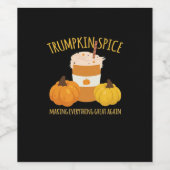 Trumpkin Gewürz-Erntedank macht alles grün Weinetikett (Einzelnes Label)