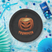Trumpkin - Grinning Donald Trump Halloween Pumpkin Pappteller (Party)
