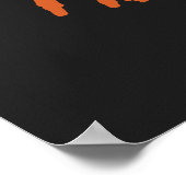 Trumpkin Grinning Donald Trump Halloween Pumpkin Poster (Ecke)