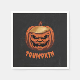 Trumpkin - Grinning Donald Trump Halloween Pumpkin Serviette