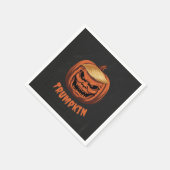 Trumpkin - Grinning Donald Trump Halloween Pumpkin Serviette (Ecke)