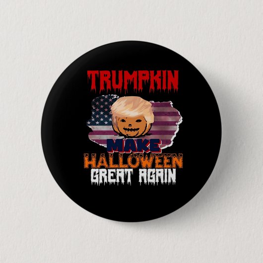Trumpkin Halloween Classic Button (Vorderseite)