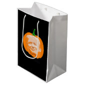 Trumpkin Halloween Classic Mittlere Geschenktüte (Vorderseite Schrägansicht)