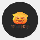 Trumpkin Halloween Classic Runder Aufkleber (Vorderseite)