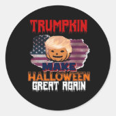 Trumpkin Halloween Classic Runder Aufkleber (Vorderseite)