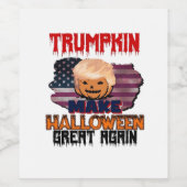 Trumpkin Halloween Classic Weinetikett (Einzelnes Label)