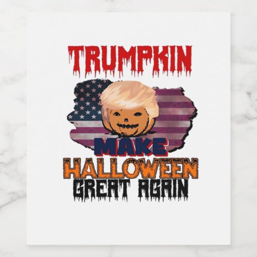 Trumpkin Halloween Classic Weinetikett (Einzelnes Label)