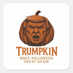 Trumpkin.. Halloween erneut groß Quadratischer Aufkleber