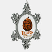 Trumpkin.. Halloween erneut groß Schneeflocken Zinn-Ornament (Links)