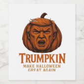 Trumpkin.. Halloween erneut groß Weinetikett (Einzelnes Label)