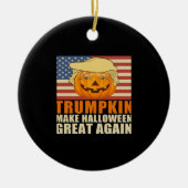 Trumpkin Halloween Funny Classic & Basic Design Keramik Ornament (Vorne)