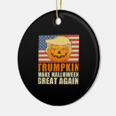 Trumpkin Halloween Funny Classic & Basic Design Keramik Ornament (Links)