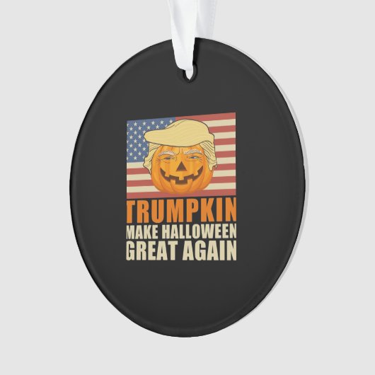 Trumpkin Halloween Funny Classic & Basic Design Ornament (Vorderseite)