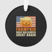 Trumpkin Halloween Funny Classic & Basic Design Ornament (Vorderseite)