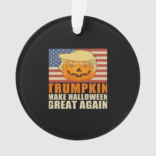 Trumpkin Halloween Funny Classic & Basic Design Ornament (Vorderseite)