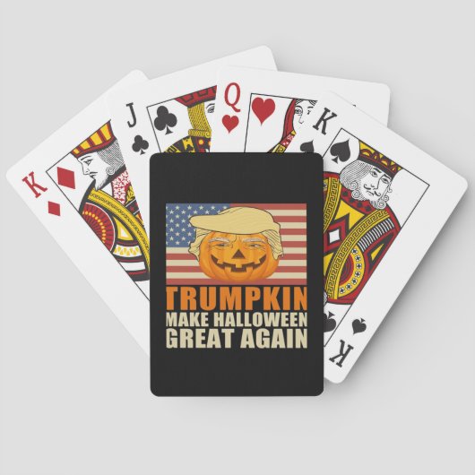 Trumpkin Halloween Funny Classic & Basic Design Spielkarten (Rückseite)