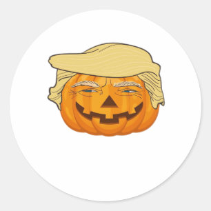 Trumpkin Halloween Funny Classic - Basic Fall Slot Runder Aufkleber