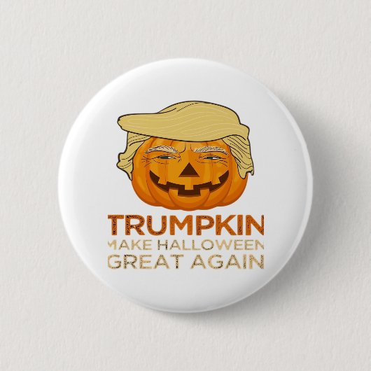 Trumpkin Halloween Funny Classic Button (Vorderseite)
