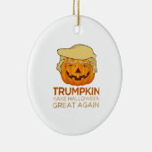 Trumpkin Halloween Funny Classic Keramik Ornament (Rechts)