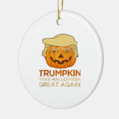 Trumpkin Halloween Funny Classic Keramik Ornament (Links)
