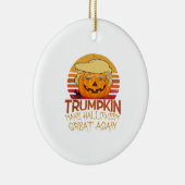 Trumpkin Halloween Funny Classic Keramik Ornament (Rechts)