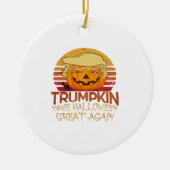 Trumpkin Halloween Funny Classic Keramik Ornament (Vorne)