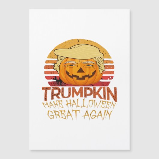 Trumpkin Halloween Funny Classic Magnetkarte (Vorderseite)