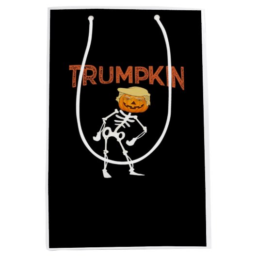 Trumpkin Halloween Funny Classic Mittlere Geschenktüte (Vorderseite)