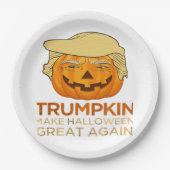 Trumpkin Halloween Funny Classic Pappteller (Vorderseite)