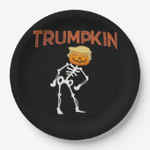 Trumpkin Halloween Funny Classic Pappteller (Vorderseite)