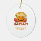 Trumpkin Halloween Funny Classic - Politischer Pum Keramik Ornament (Links)